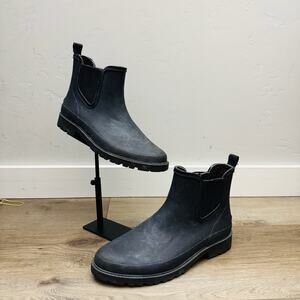 Unicare Black Rubber Chelsea Boots Men’s Size 8